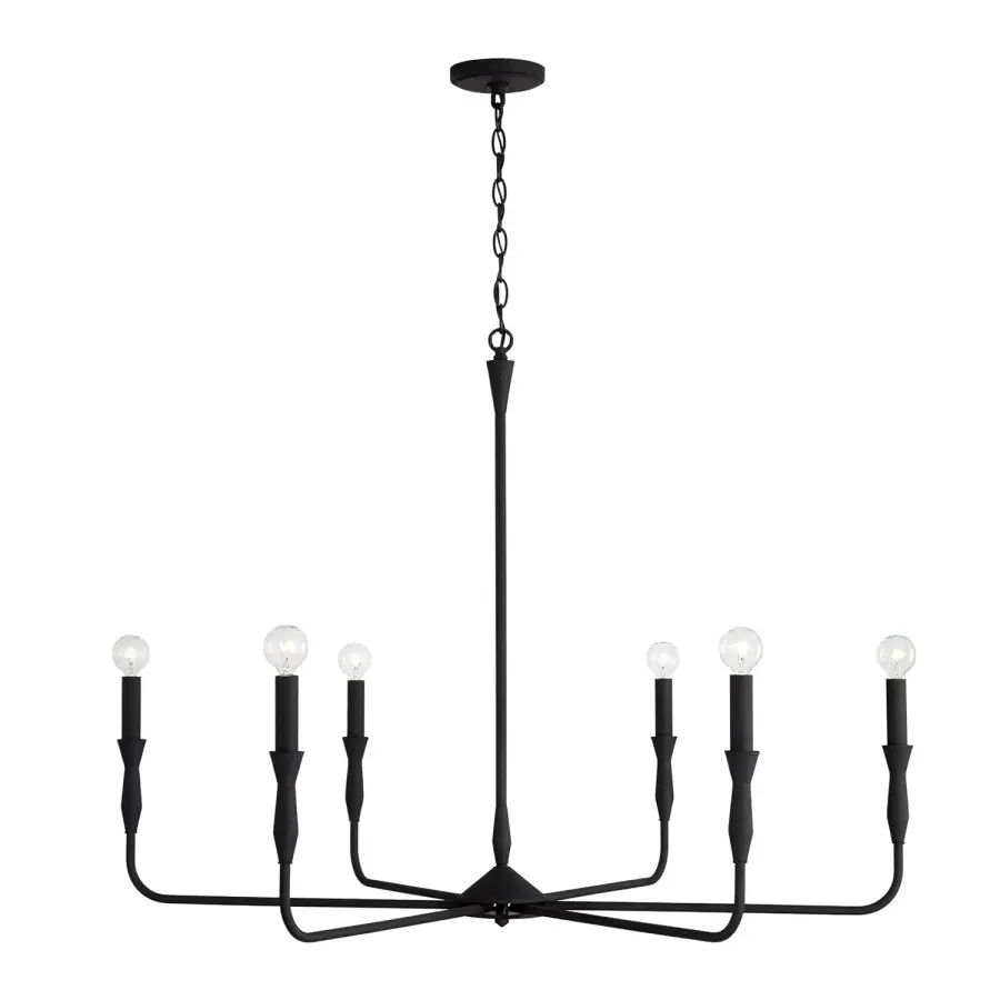 Paloma 6-Light Chandelier in Textured Black