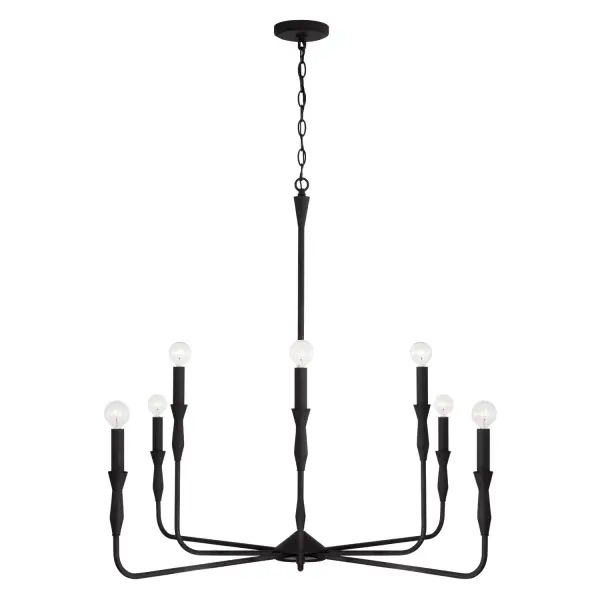 Paloma 8-Light Chandelier in Textured Black