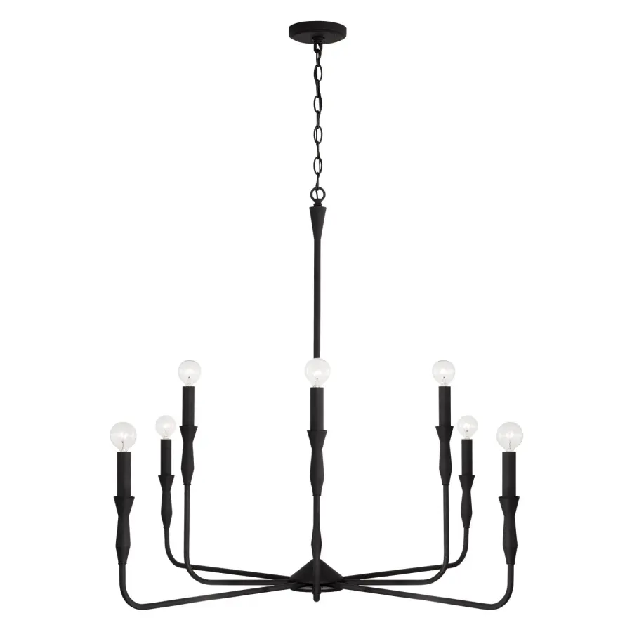 Paloma 8-Light Chandelier in Textured Black