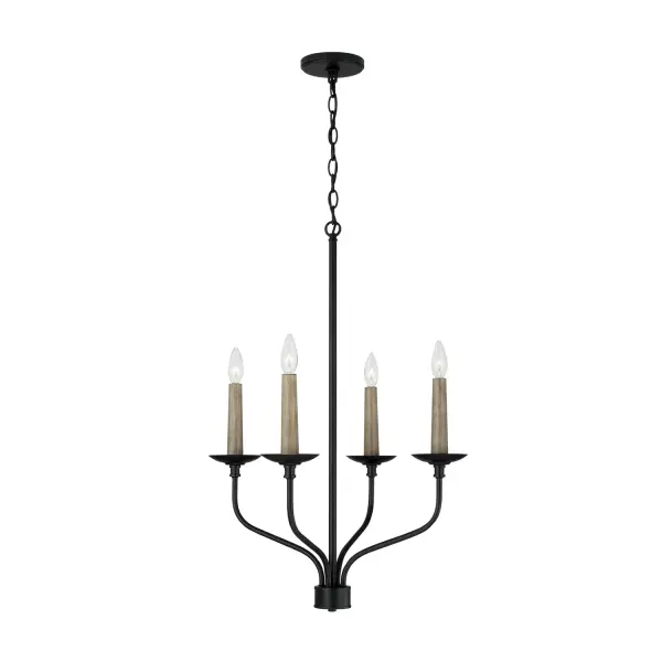 Wilder 4-Light Chandelier in Matte Black