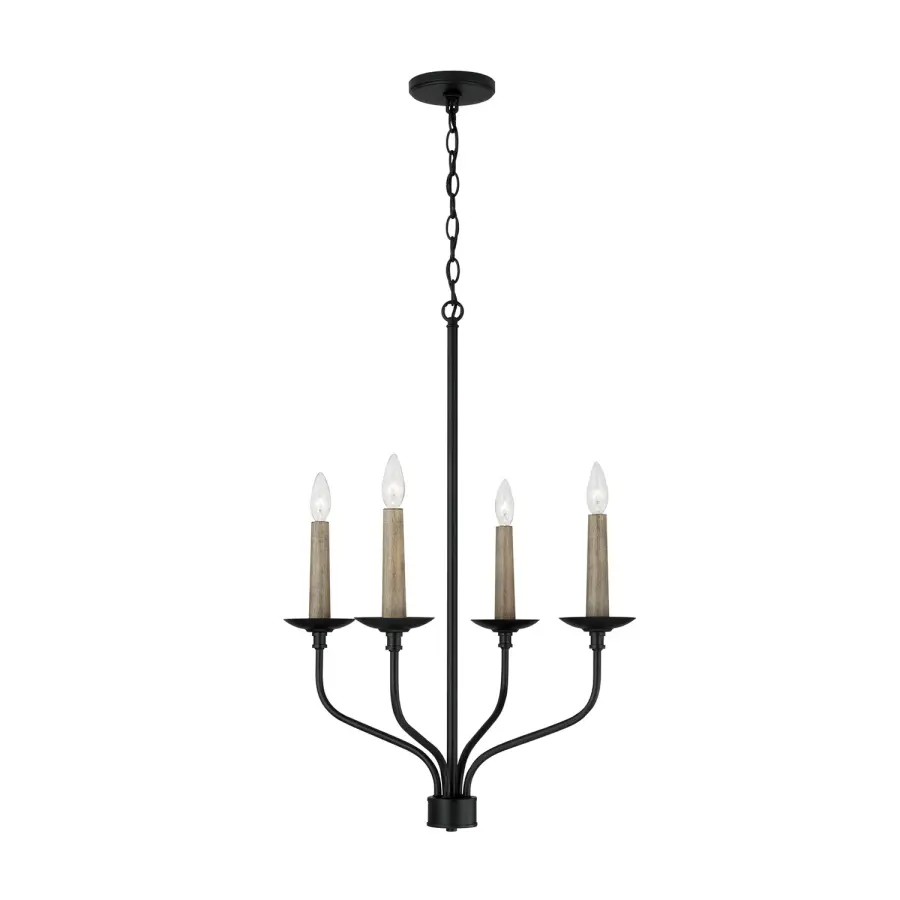 Wilder 4-Light Chandelier in Matte Black