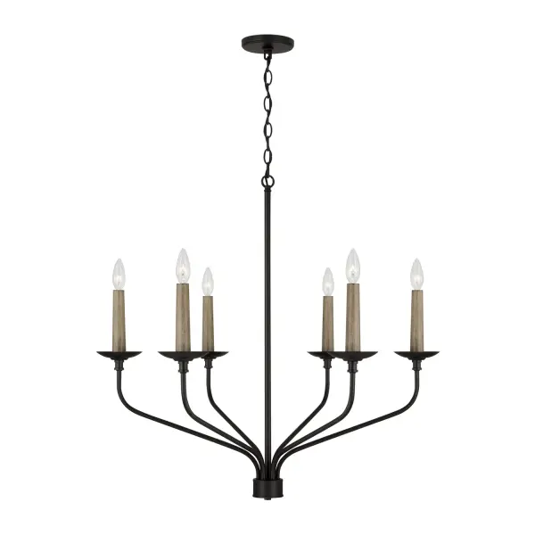 Wilder 6-Light Chandelier in Matte Black