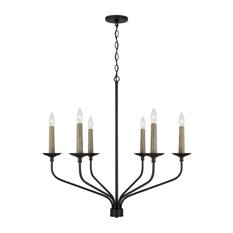 Wilder 6-Light Chandelier in Matte Black