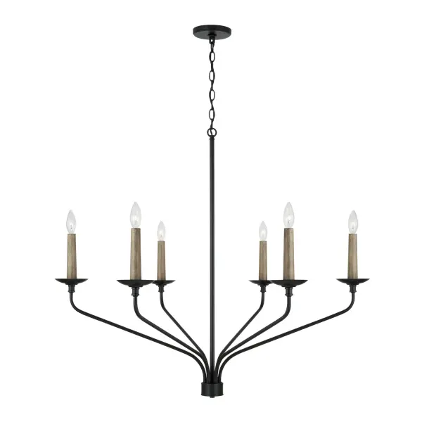 Wilder 6-Light Chandelier in Matte Black