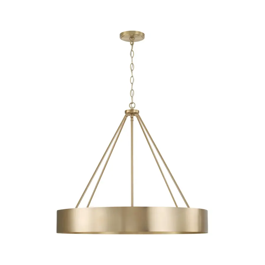 Modern Brass Chandelier with Versatile 4-Light Design