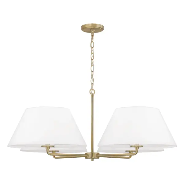 Sophisticated Linear Chandelier with Warm Brass Finish