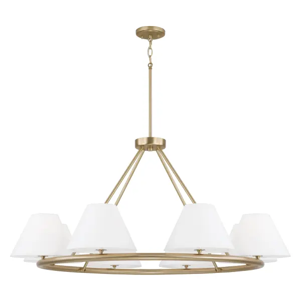 Sophisticated Linear Chandelier with Contemporary Brass Elegance