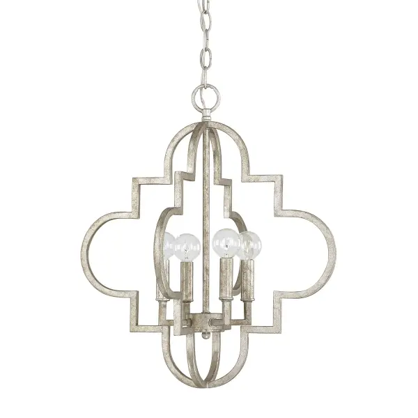 The Ellis pendant combines classic multi-light design with an elegant Antique Silver finish. At 18 inches wide, it's perfectly sized for medium dining spaces and kitchen islands, offering transitional style that complements both traditional and contemporary interiors.