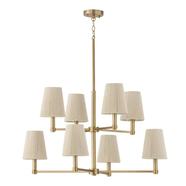 Mira 8-Light Chandelier in Matte Brass