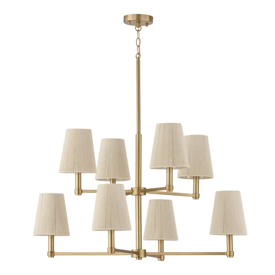 Mira 8-Light Chandelier in Matte Brass