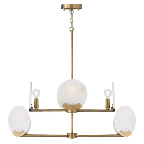 Sophisticated 8-Light Statement Piece with Warm Aged Brass Finish