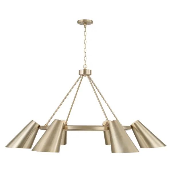 Leo 6-Light Chandelier in Matte Brass