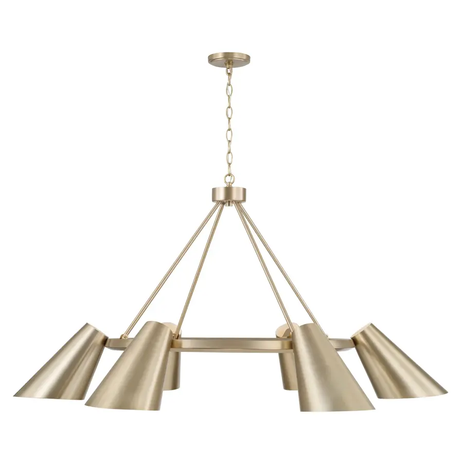 Leo 6-Light Chandelier in Matte Brass