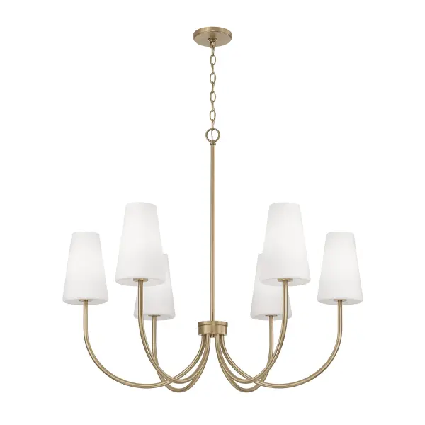 Averitt 6-Light Chandelier in Aged Brass