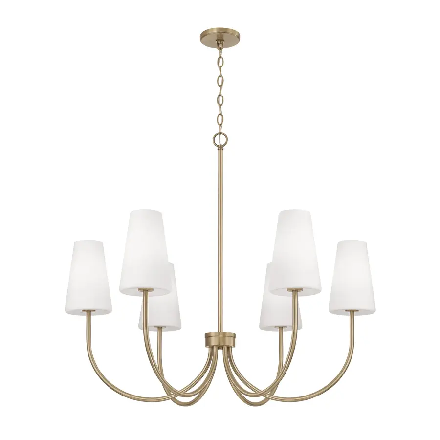 Averitt 6-Light Chandelier in Aged Brass