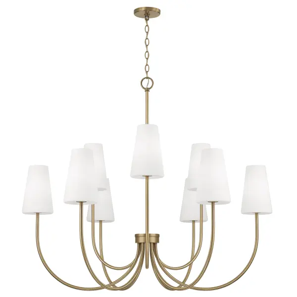 Averitt 9-Light Chandelier in Aged Brass