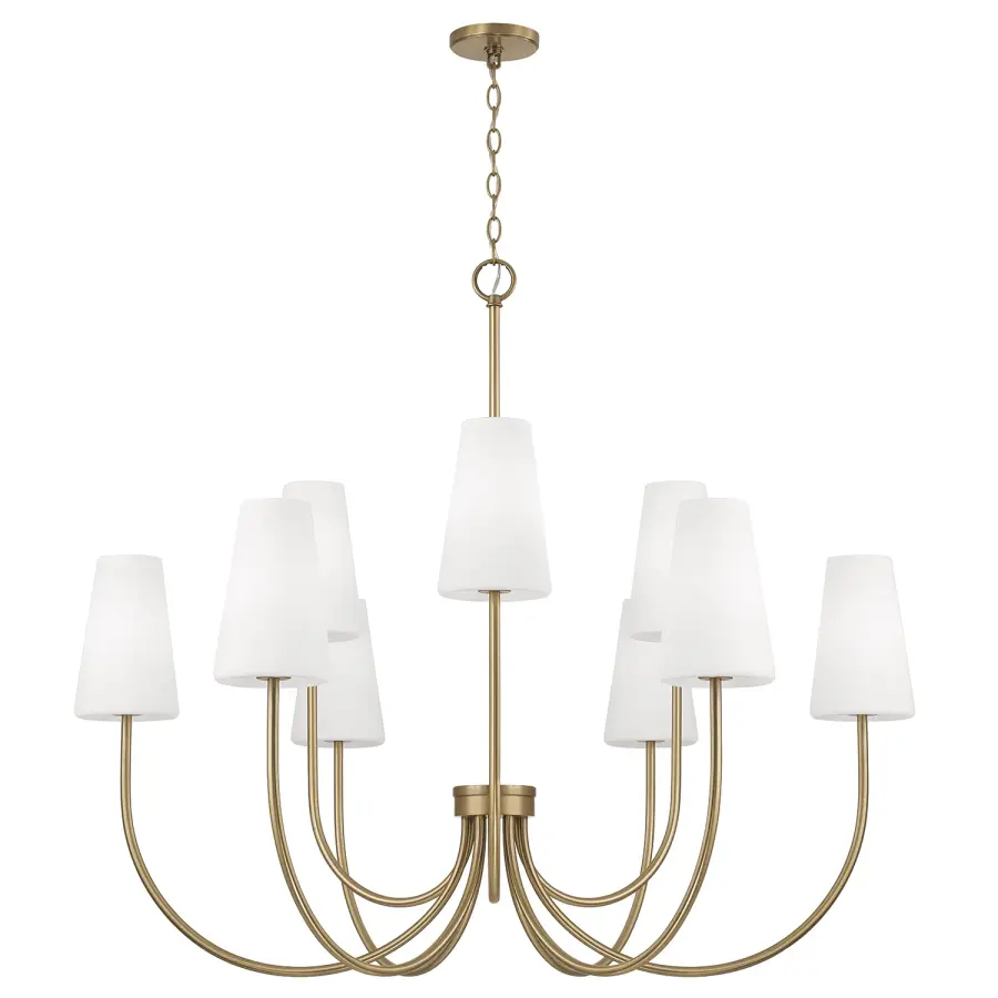 Averitt 9-Light Chandelier in Aged Brass