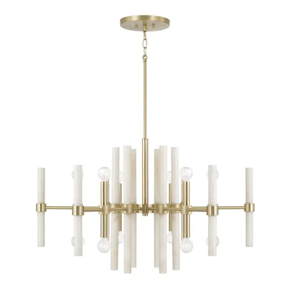 Marlow 12-Light Chandelier in Matte Brass