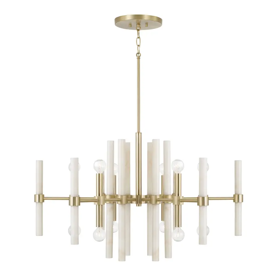 Marlow 12-Light Chandelier in Matte Brass