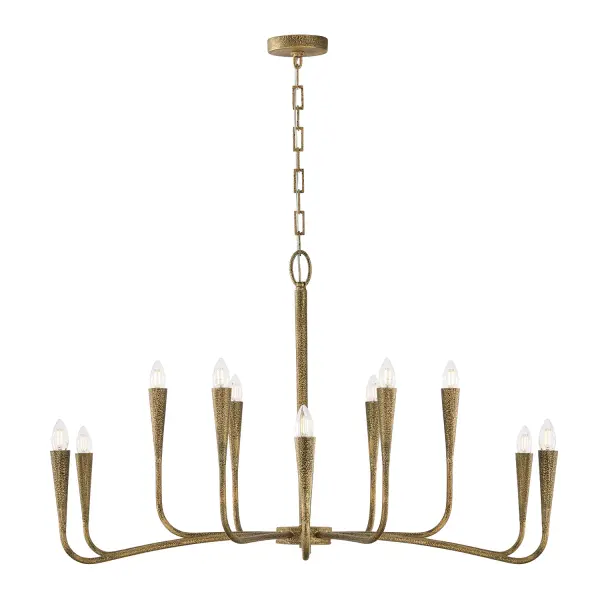 Savari 12-Light Chandelier in Artisan Gold