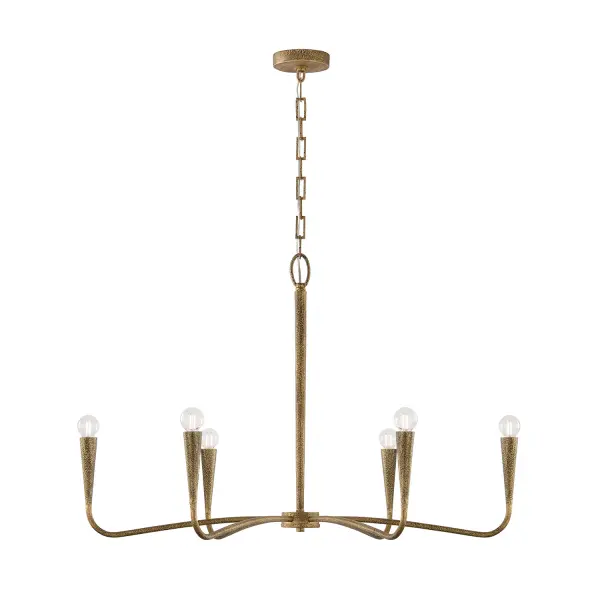 Savari 6-Light Chandelier in Artisan Gold
