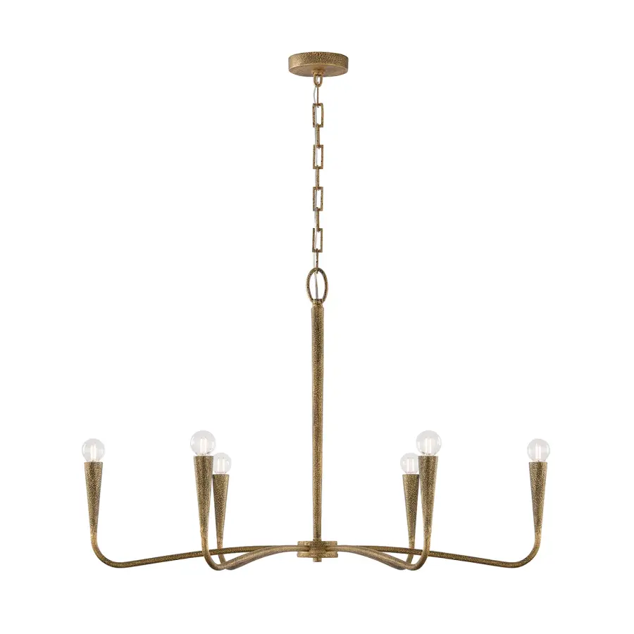 Savari 6-Light Chandelier in Artisan Gold