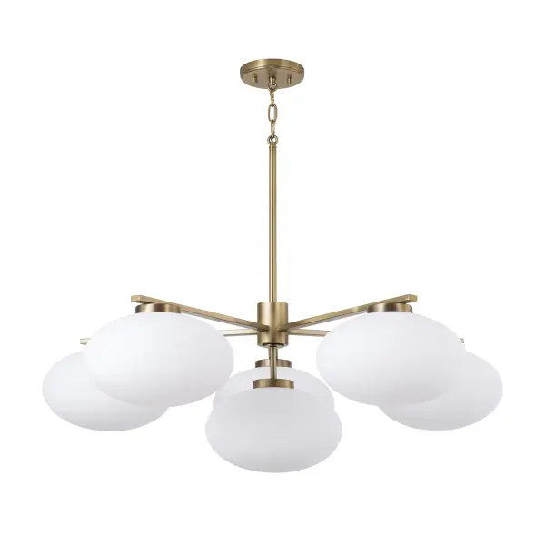 Soren 6-Light Chandelier in Aged Brass
