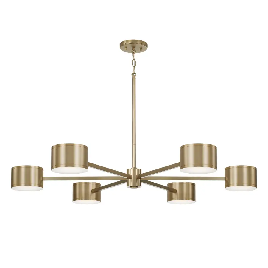 Sophisticated 12-Light Linear Chandelier with Warm Aged Brass Finish