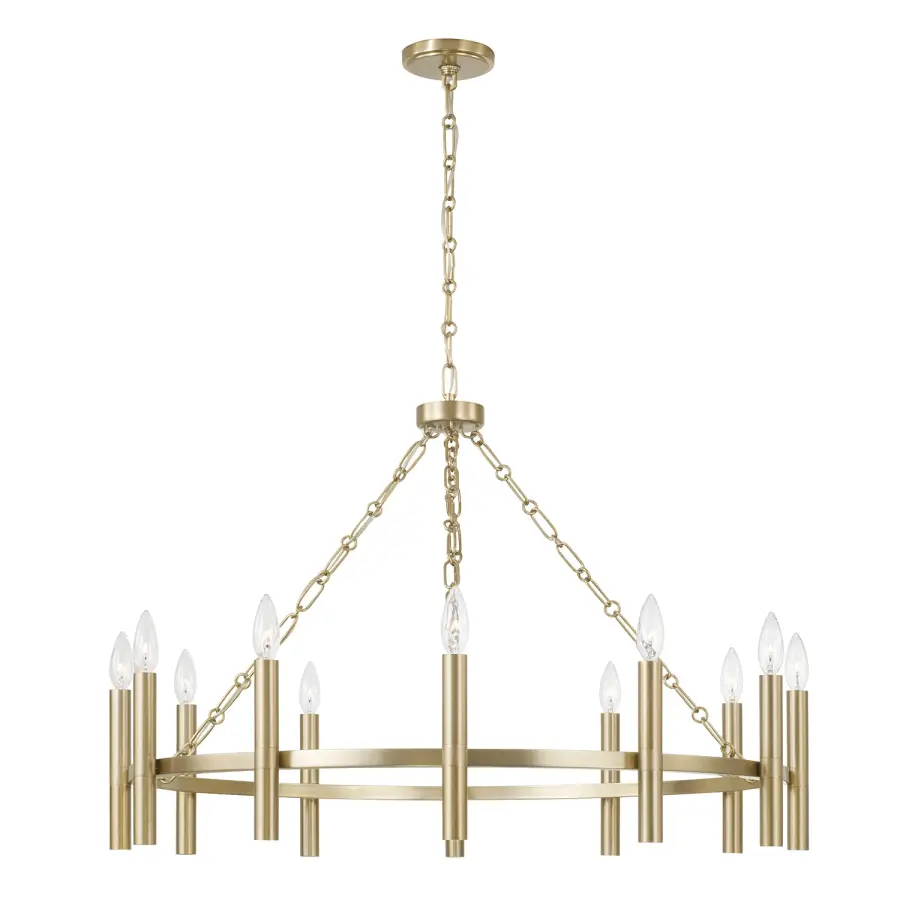 Winton 12-Light Chandelier in Matte Brass