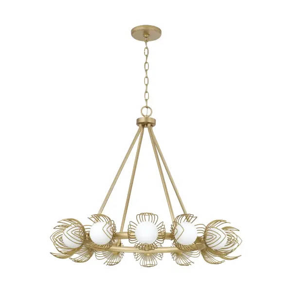Flora 12-Light Chandelier in Buffed Gold