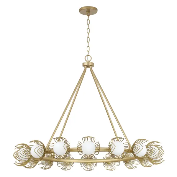 Flora 16-Light Chandelier in Buffed Gold