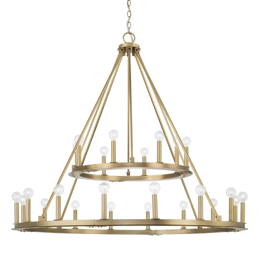 Pearson 24-Light Two-Tier Ring Chandelier