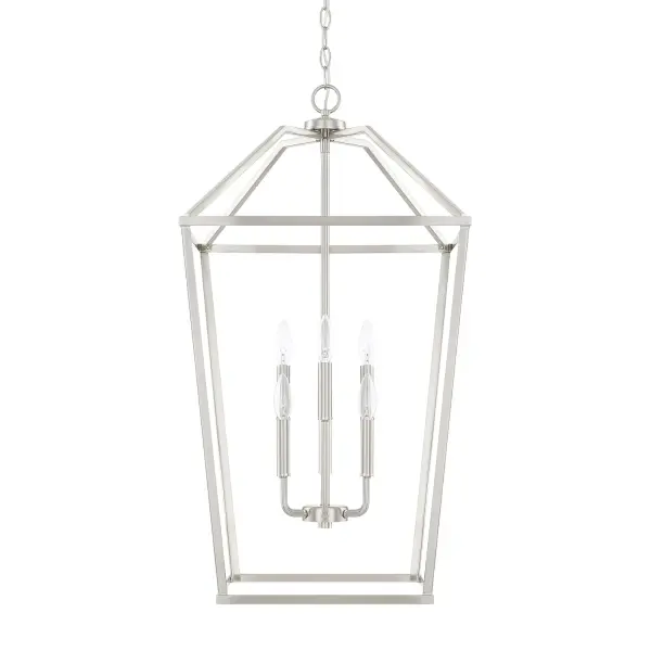 The Birch collection brings sophisticated transitional style to your entryway with its 6-light configuration and refined brushed nickel finish. At 17.25 inches wide and 33 inches tall, it provides ample illumination while maintaining an elegant profile perfect for medium-sized foyers and dining spaces.
