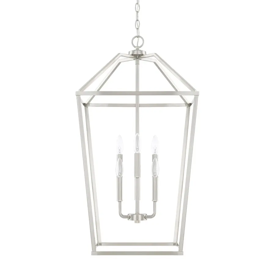 Birch 6-Light Foyer Pendant in Brushed Nickel