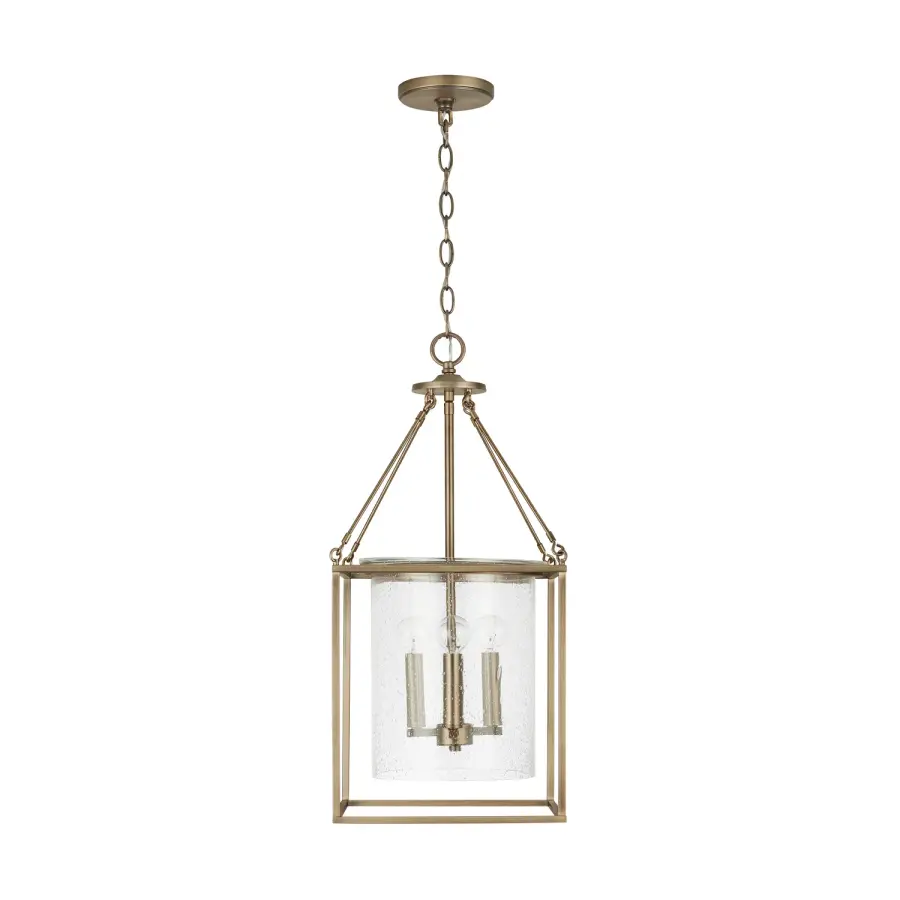 Cooper 4-Light Pendant in Aged Brass
