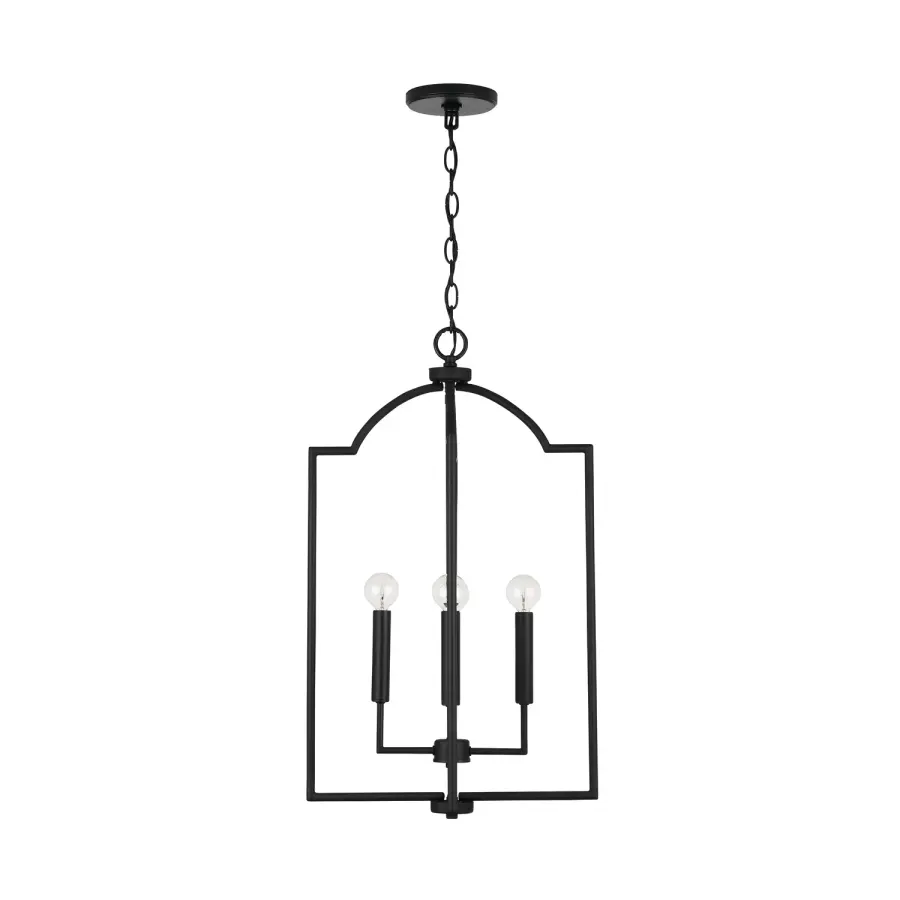 Carter 4-Light Foyer Pendant in Matte Black