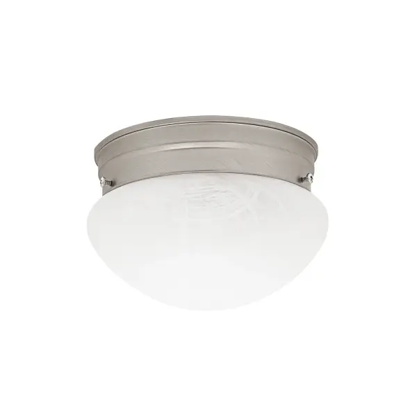 The Scott 2-Light Flush Mount delivers clean, functional lighting in a compact 9-inch profile. Its matte nickel finish and low-profile design make it ideal for hallways, closets, and smaller rooms with standard ceiling heights.