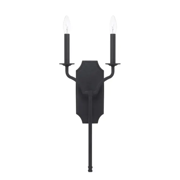 Ravenwood 2-Light Wall Sconce in Black Iron