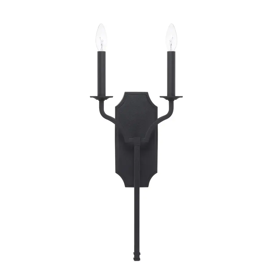 Ravenwood 2-Light Wall Sconce in Black Iron