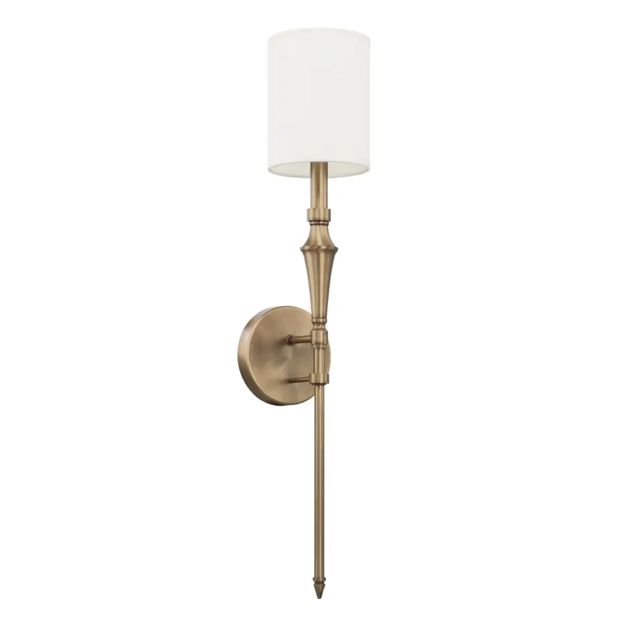 Amelia 1-Light Wall Sconce in Aged Brass