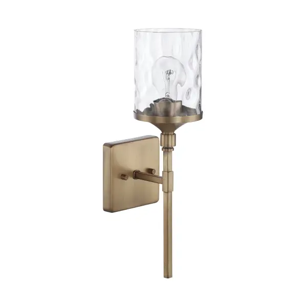 Colton 1-Light Wall Sconce in Aged Brass
