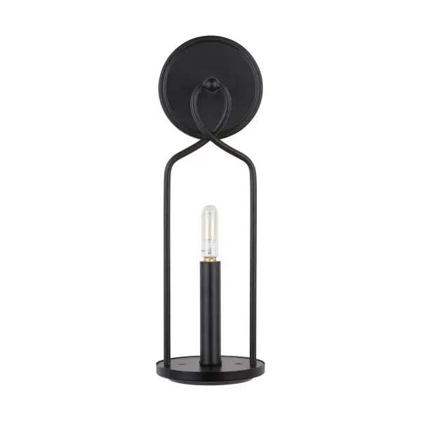 Sonnet 1-Light Sconce in Matte Black