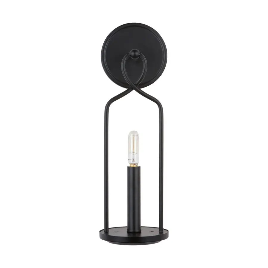 Sonnet 1-Light Sconce in Matte Black