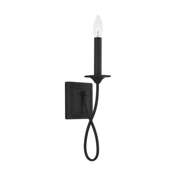 Vincent 1-Light Wall Sconce in Black Iron