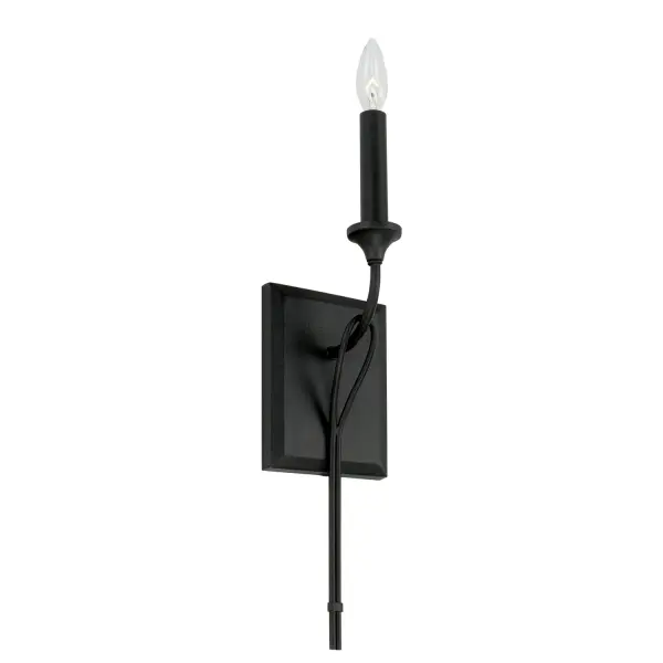 Bentley 1-Light Wall Sconce in Black Iron