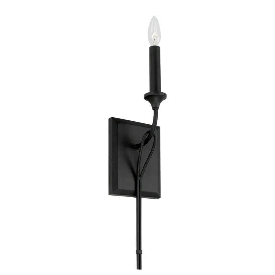 Bentley 1-Light Wall Sconce in Black Iron