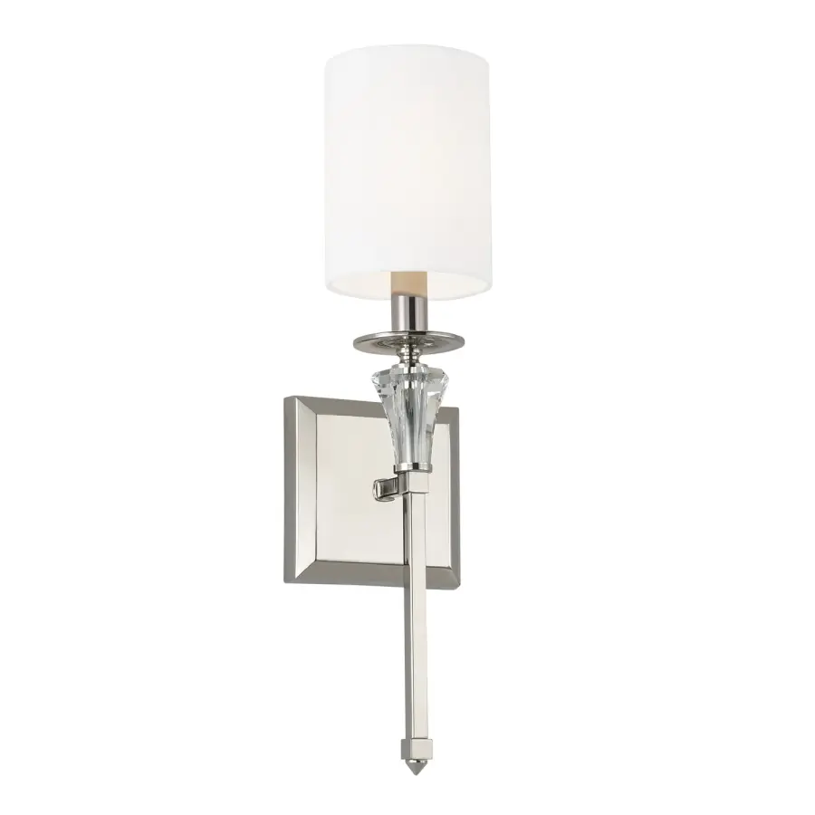 Laurent 1-Light Polished Nickel Sconce