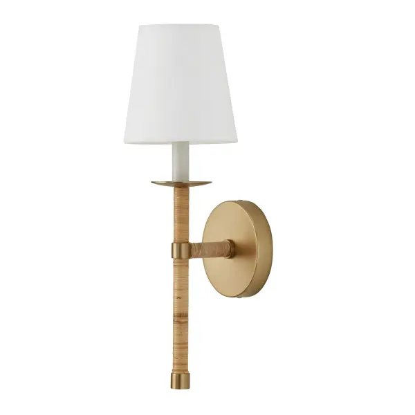 Tulum 1-Light Wall Sconce in Matte Brass
