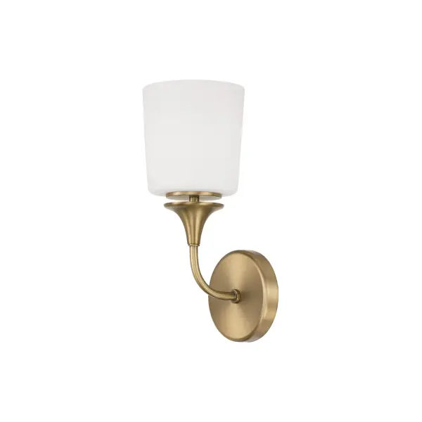 Elegant Aged Brass Sconce Perfect for Intimate Spaces
