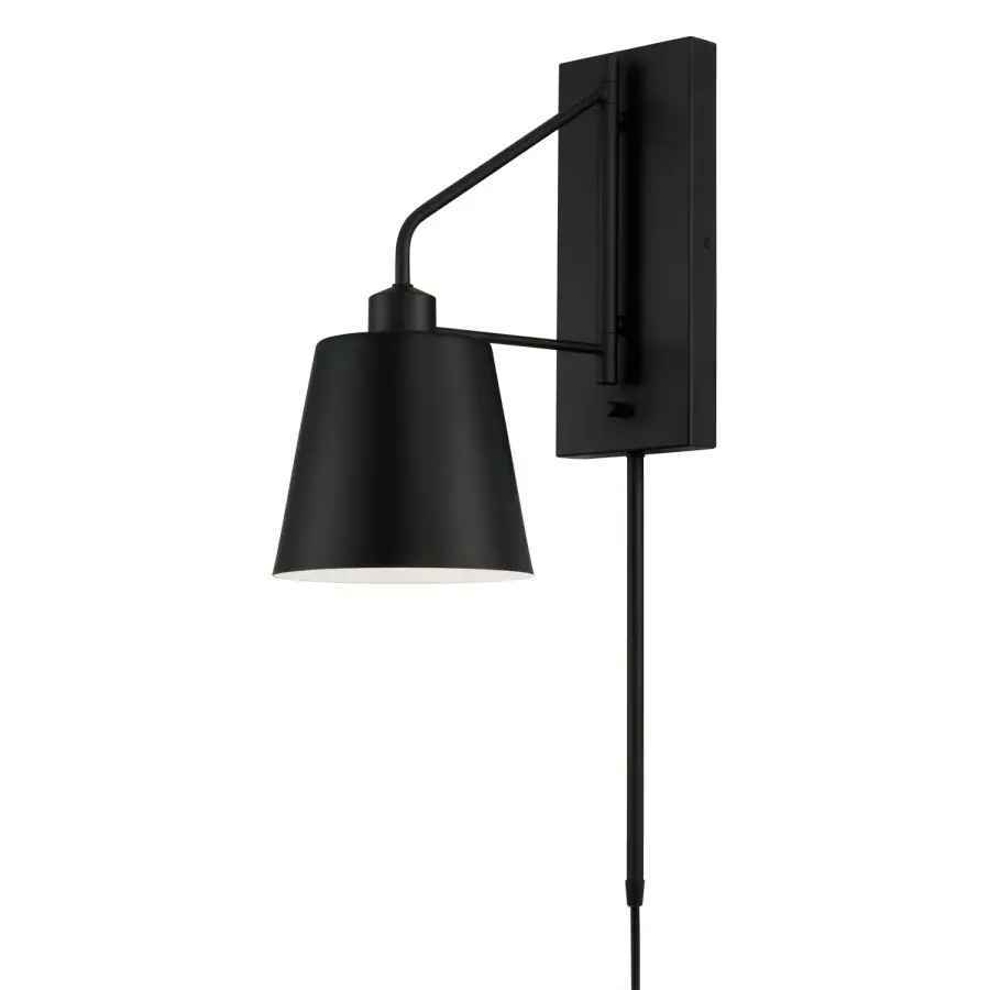 Alden 1-Light Matte Black Wall Sconce